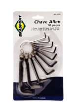 KIT CHAVE ALLEN KIT BRASF.1.5a10mm 10pc